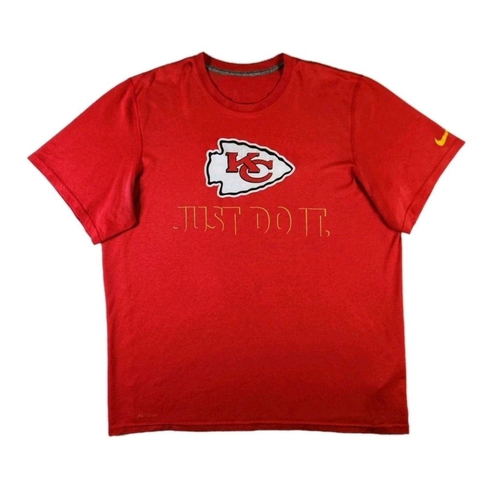 Vintage Kansas City Chiefs Nike Shirt XL Red Distressed NFL Football Activewear